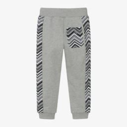 Missoni-Boys Grey Zigzag Cotton Trousers | Childrensalon Outlet