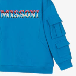 Missoni-Boys Organic Cotton Blue Jumper | Childrensalon Outlet