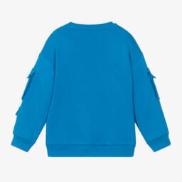 Missoni-Boys Organic Cotton Blue Jumper | Childrensalon Outlet