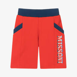 Missoni-Boys Red & Blue Cotton Shorts | Childrensalon Outlet