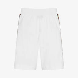 Missoni-Boys White Organic Cotton Zigzag Shorts | Childrensalon Outlet