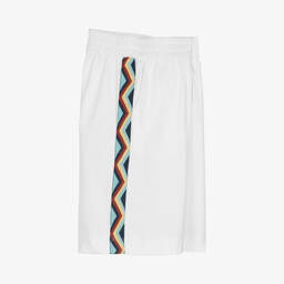Missoni-Boys White Organic Cotton Zigzag Shorts | Childrensalon Outlet