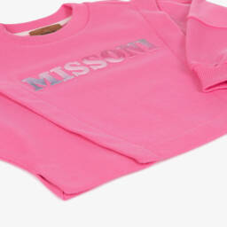 Missoni-Girls Cotton Pink Sweatshirt | Childrensalon Outlet
