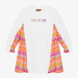 Missoni-Girls Cotton Zigzag Sleeve Dress | Childrensalon Outlet