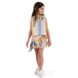 Missoni-Шелковая блузка для девочек с разноцветным узором | Childrensalon Outlet