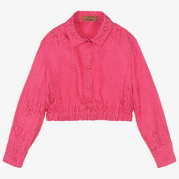 Missoni-Girls Pink Jacquard Blouse | Childrensalon Outlet