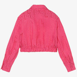 Missoni-Girls Pink Jacquard Blouse | Childrensalon Outlet