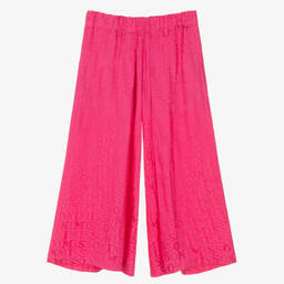 Missoni-Girls Pink Jacquard Wide Leg Trousers | Childrensalon Outlet