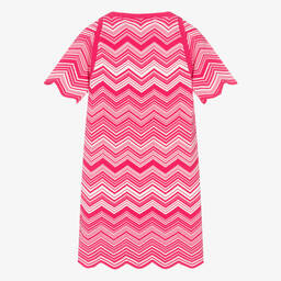 Missoni-Girls Pink Knitted Zigzag Dress | Childrensalon Outlet