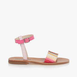 Missoni-Girls Pink Leather Sandals | Childrensalon Outlet