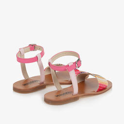 Missoni-Girls Pink Leather Sandals | Childrensalon Outlet