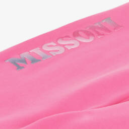 Missoni-Girls Pink Logo Cotton Trousers | Childrensalon Outlet