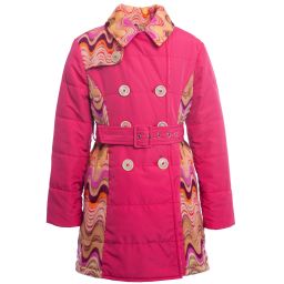 Missoni-معطف وردي ذو وجهين للفتيات | Childrensalon Outlet