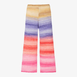 Missoni-Girls Pink & Yellow Wool Knit Trousers | Childrensalon Outlet