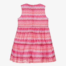 Missoni-Girls Pink Zigzag Knit Dress | Childrensalon Outlet