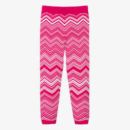 Missoni-Розовые вязаные брюки с зигзагами для девочек | Childrensalon Outlet