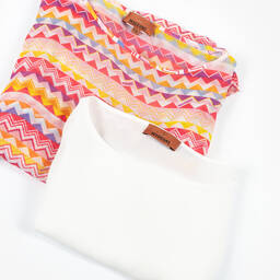 Missoni-فستان شاطئ زيغ زاغ لون زهري | Childrensalon Outlet