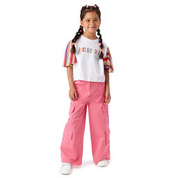 Missoni-Girls White Cotton Stripe Sleeve T-Shirt | Childrensalon Outlet