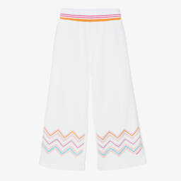 Missoni-Белые хлопковые брюки зигзаг для девочек | Childrensalon Outlet