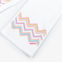 Missoni-Белые хлопковые брюки зигзаг для девочек | Childrensalon Outlet