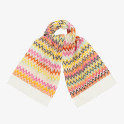 Missoni-Girls Wool Zigzag Knit Scarf | Childrensalon Outlet