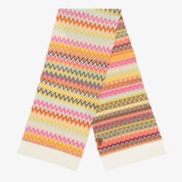 Missoni-Girls Wool Zigzag Knit Scarf | Childrensalon Outlet
