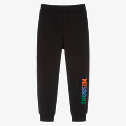 Missoni-Teen Boys Black Cotton Joggers | Childrensalon Outlet