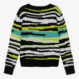 Missoni-Teen Boys Black Zigzag Cotton Sweater | Childrensalon Outlet