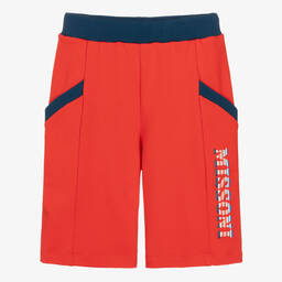 Missoni-Teen Boys Red Organic Cotton Shorts | Childrensalon Outlet