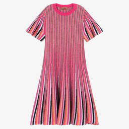 Missoni-Teen Girls Bright Pink Striped Dress | Childrensalon Outlet
