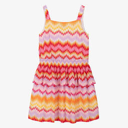 Missoni-Teen Girls Pink Knitted Zigzag Dress | Childrensalon Outlet