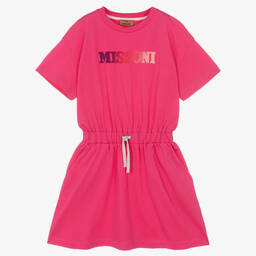 Missoni-Teen Girls Pink Organic Cotton Dress | Childrensalon Outlet