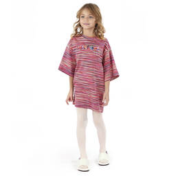 Missoni-Teen Girls Pink Stripe Cotton Jersey Dress | Childrensalon Outlet