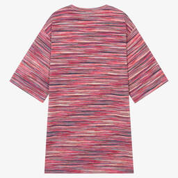 Missoni-Teen Girls Pink Stripe Cotton Jersey Dress | Childrensalon Outlet