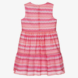 Missoni-Teen Girls Pink Zigzag Knitted Dress  | Childrensalon Outlet