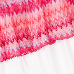 Missoni-Teen Girls White & Pink Zigzag Dress | Childrensalon Outlet