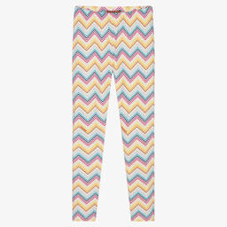 Missoni-ليغنغز تينز بناتي قطن جيرسي لون أبيض | Childrensalon Outlet