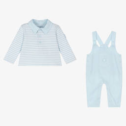 Mitch & Son-Baby Boys Blue Corduroy Dungarees Set | Childrensalon Outlet