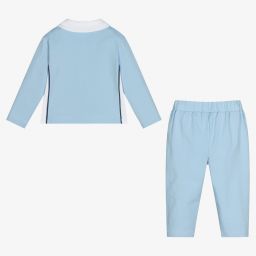 ميتش آند سون-Baby Boys Blue Cotton Outfit Set | Childrensalon Outlet