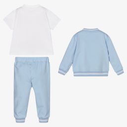 ميتش آند سون-Baby Boys Blue Cotton Tracksuit | Childrensalon Outlet