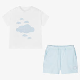 Mitch & Son-Белая футболка и голубые шорты | Childrensalon Outlet