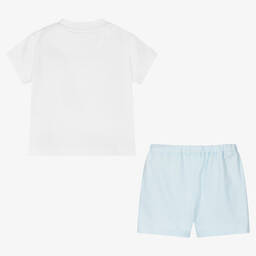 Mitch & Son-Белая футболка и голубые шорты | Childrensalon Outlet