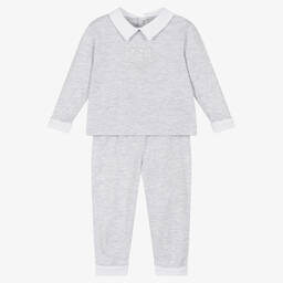 ميتش آند سون-Baby Boys Grey Jersey Trouser Set | Childrensalon Outlet