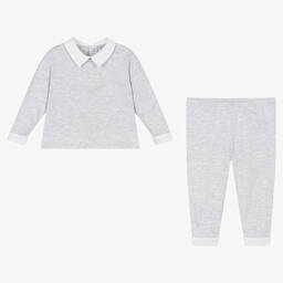 ميتش آند سون-Baby Boys Grey Jersey Trouser Set | Childrensalon Outlet