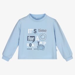 ميتش آند سون-Baby Boys Pale Blue Cotton Top | Childrensalon Outlet