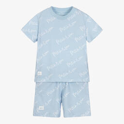 Mitch & Son-Голубой топ и шорты из хлопка | Childrensalon Outlet