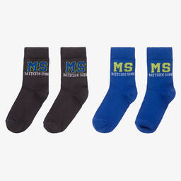 Mitch & Son-Синие и серые носки (2пары) | Childrensalon Outlet