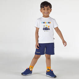 Mitch & Son-Blue & Orange Socks (2 Pack) | Childrensalon Outlet