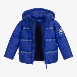 Mitch & Son-Blue Padded Hooded Jacket | Childrensalon Outlet
