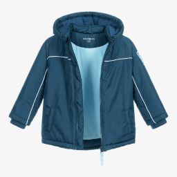 ميتش آند سون-جاكيت هودي مبطن لون أزرق باهت للأولاد | Childrensalon Outlet